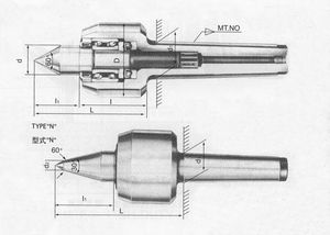 Центр Вращающийся  КМ-2 усиленный,высокоскоростной,с повыш-ой точностью 5000 об/мин,биение 0,005 "CNIC" (HM-D512) (cnic32850)