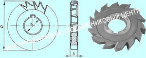 Фреза дисковая 3-х сторонняя  63х10х22, Z=12 Р18 с разнонаправленными зубьями (cnic34391)