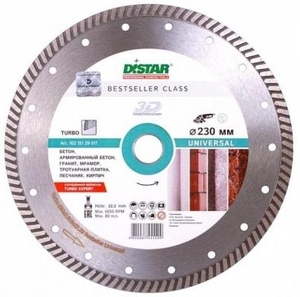Диск отрезной алмазный Для сухой резки 1A1R 125х2,2х8х22,23  Turbo
Bestseller Universal с непрерыв.реж.кромкой (cnic63923)