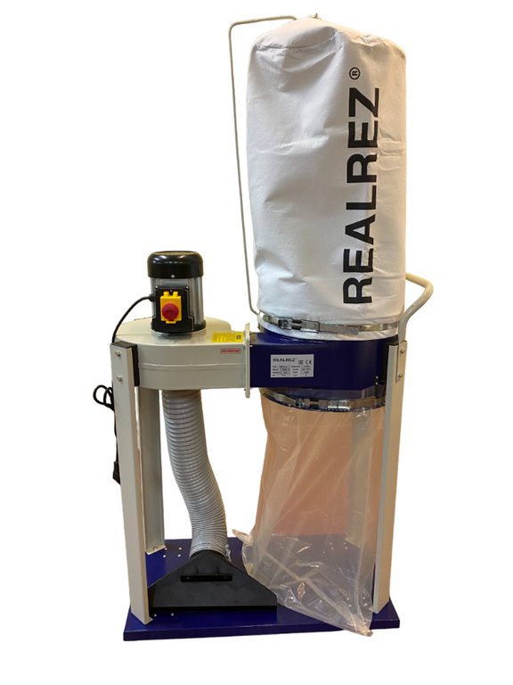 Вытяжка для стружки REALREZ FM230 L1 220V со шлангом D100 L1m — фото 4